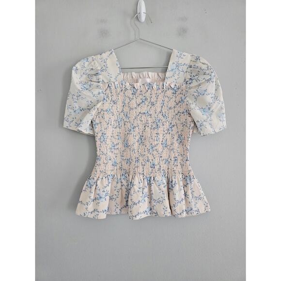 Rachel Parcel Floral Summer Top S - Picture 3 of 5